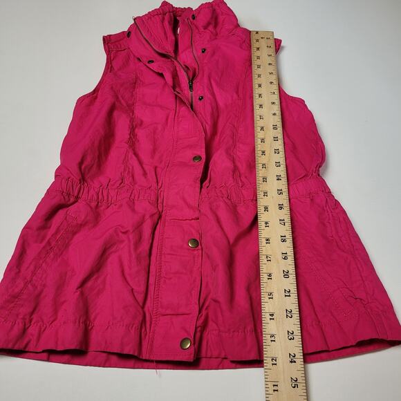 Coldwater Creek Women Sleeveless Full Zip Snap Button Vest Collared Pink Size S - Picture 7 of 14